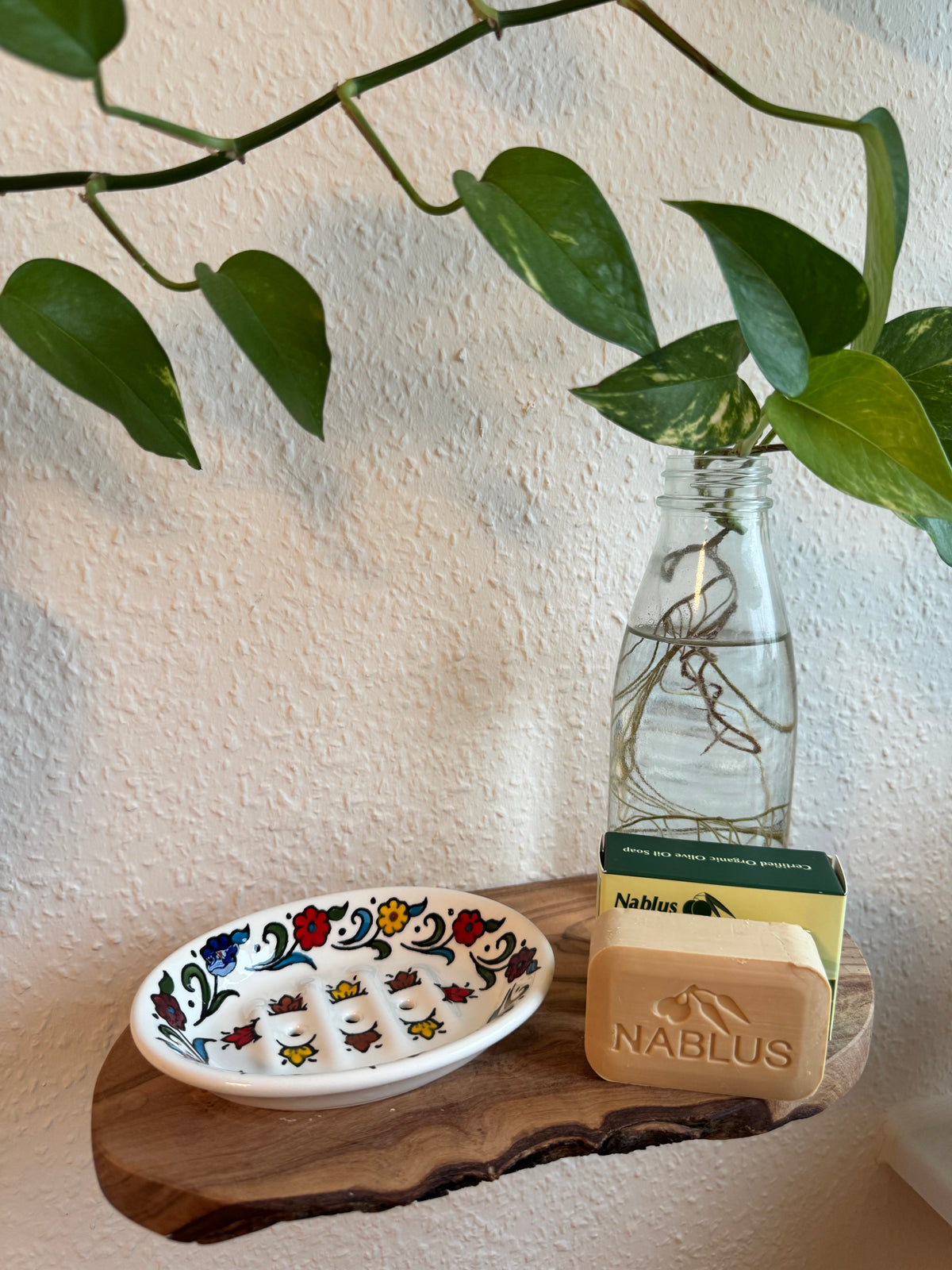 Soap Dispenser Flower Mix & Nablus Sæbe Bundle