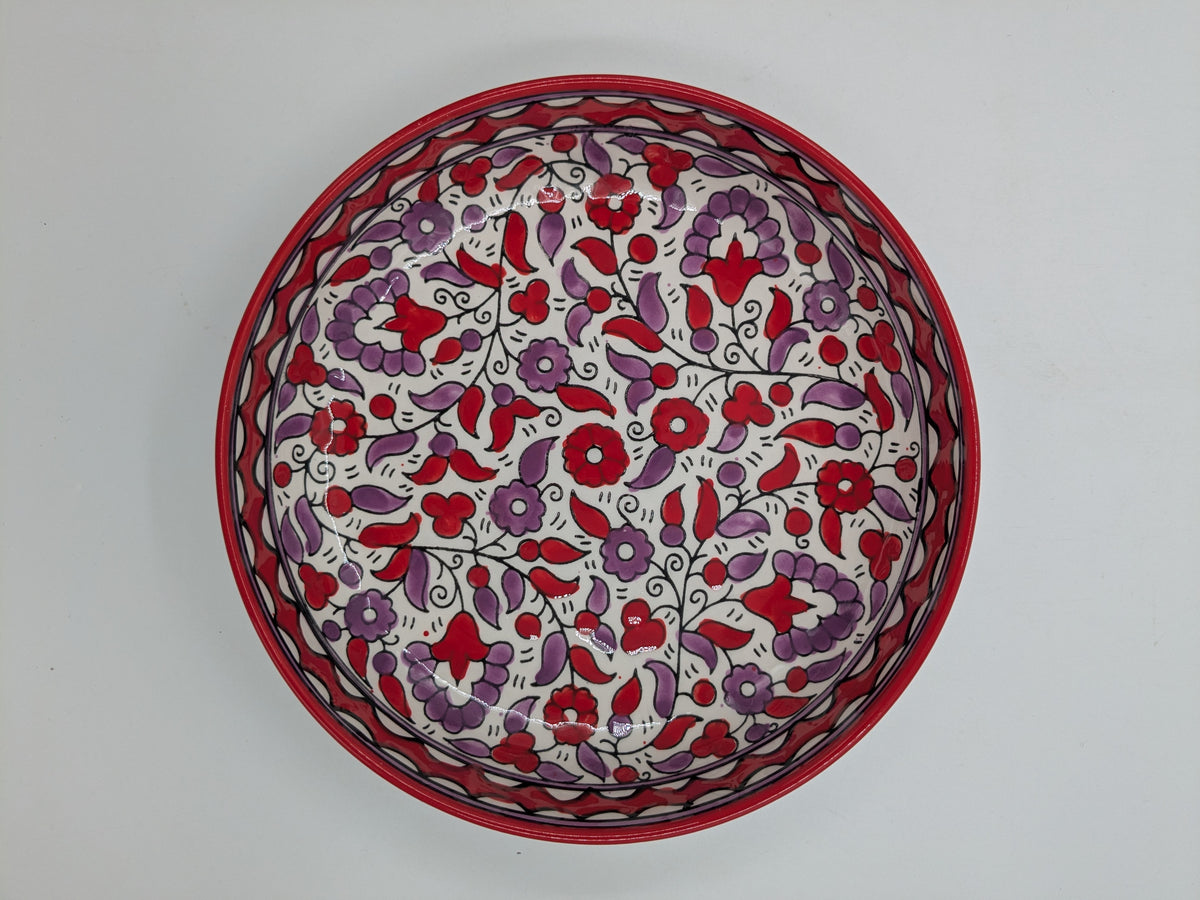 Plat de service 23 cm-rouge/lavande