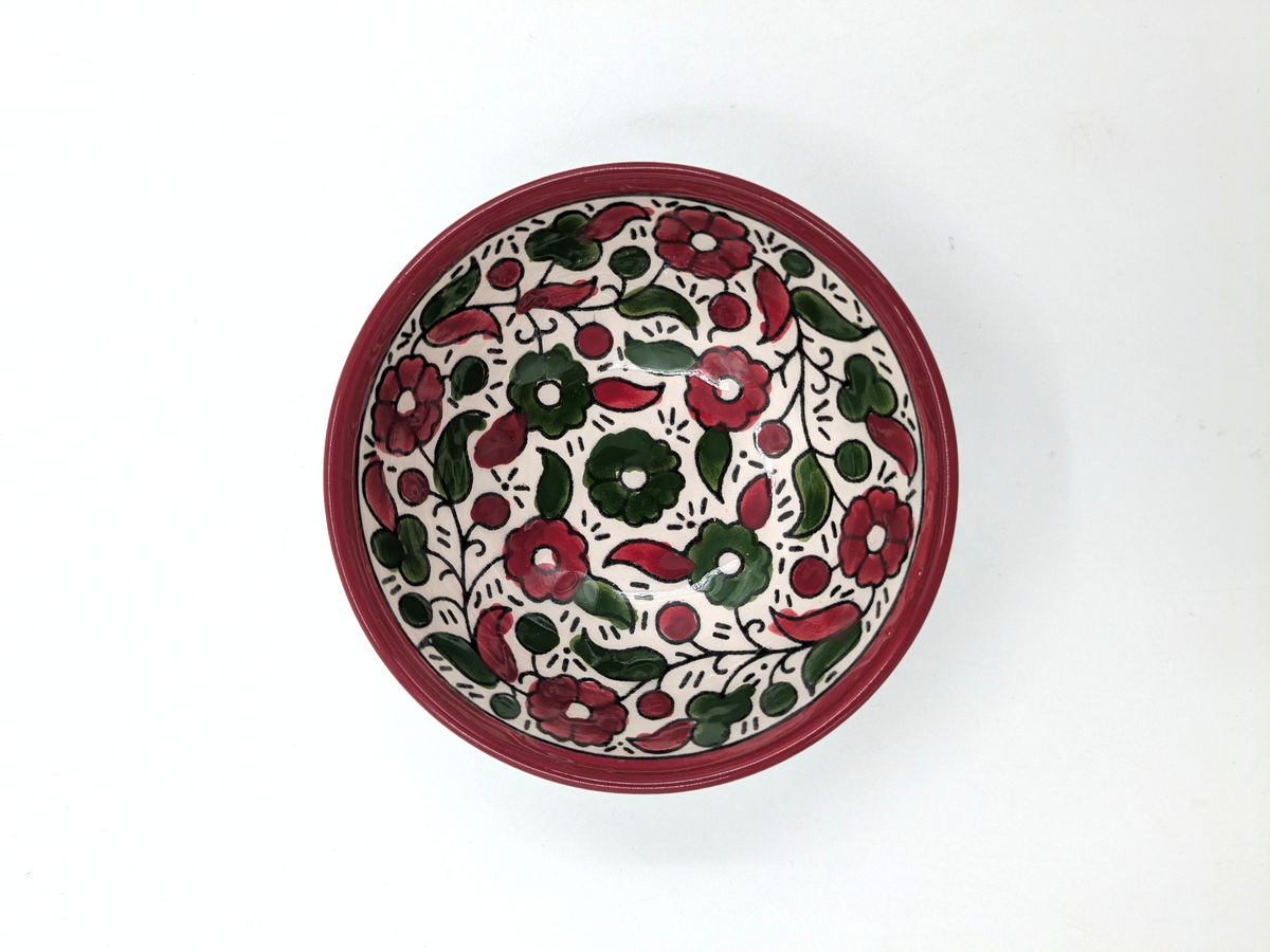Schüssel 9 cm - Bordeaux/Grün