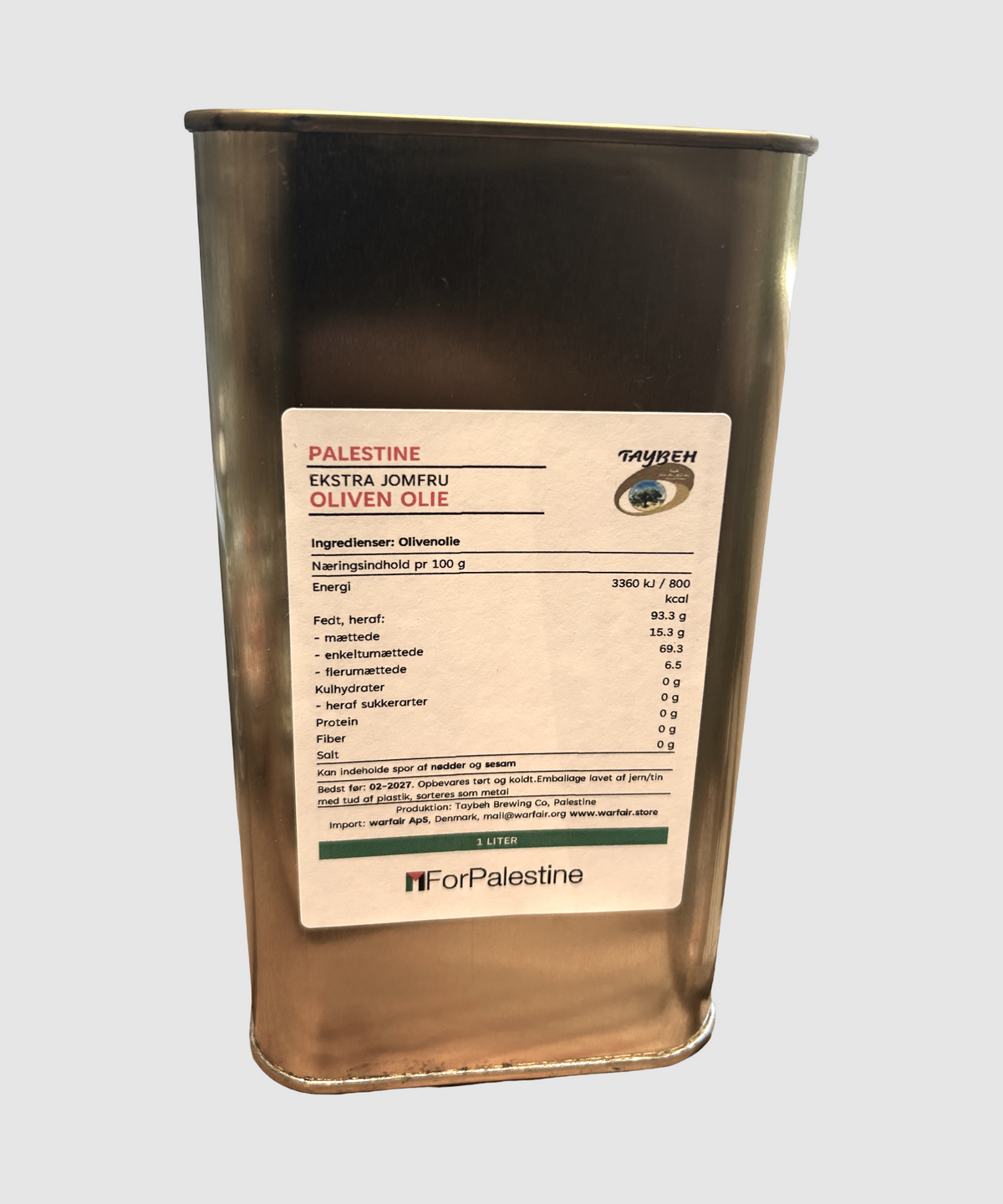 Huile d'olive extra vierge de Palestine-1L
