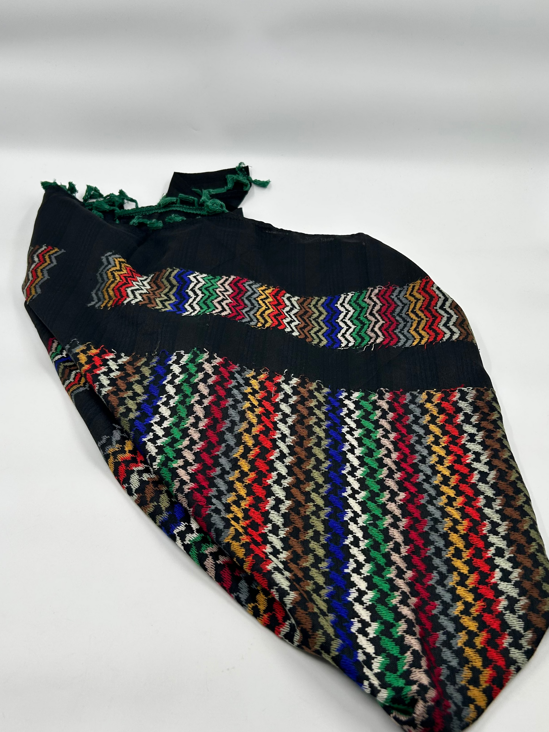 Authentique kuffiyeh Hirbawi-noir/multicolore