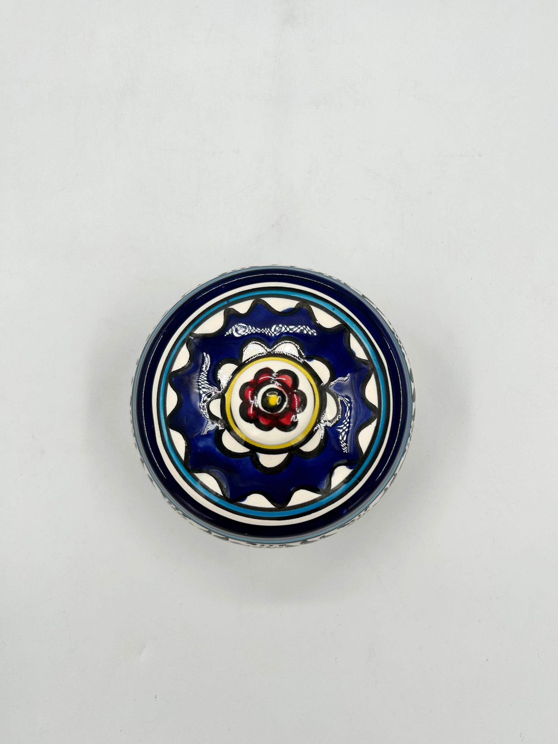 Glas mit Deckel - Ramallah mehrfarbig