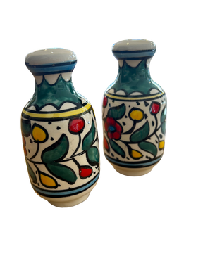 Set di sale e pepe verde