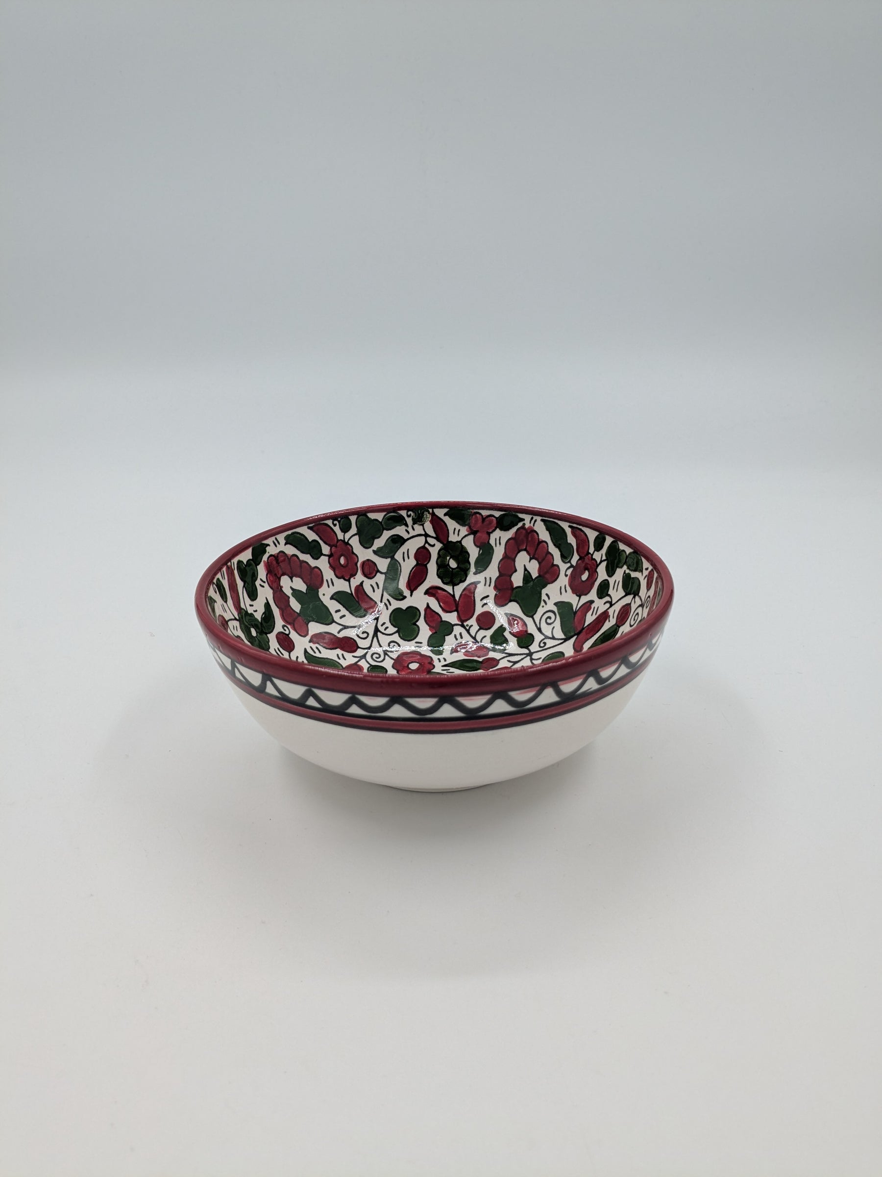 Schüssel 12 cm - Bordeaux/Grün