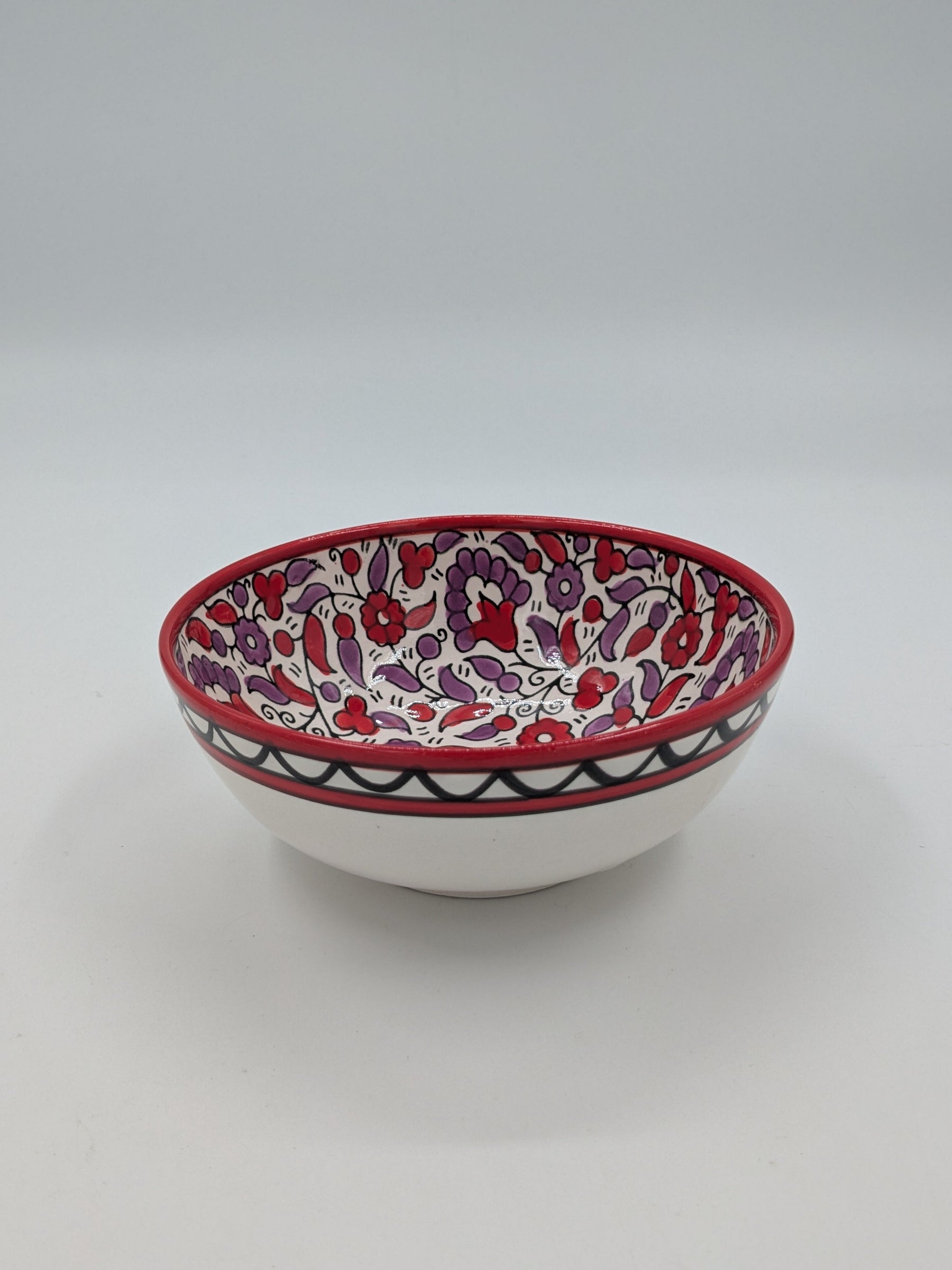 Cuenco 12 cm - burdeos/verde