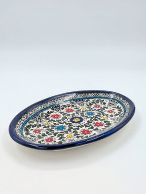 Ovale Servierplatte – Ramallah, mehrfarbig