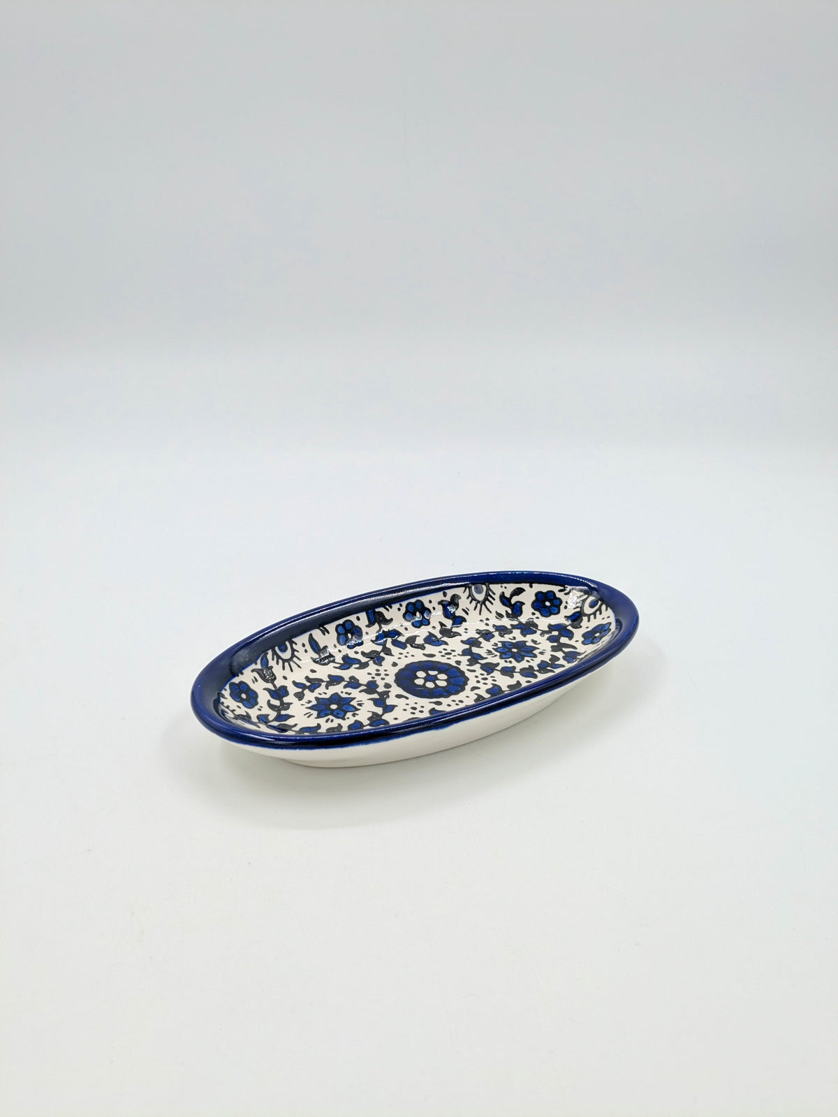 Ovale Servierplatte – Ramallah-Blau