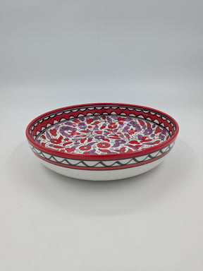 Servierschale 18 cm - rot/lavendel