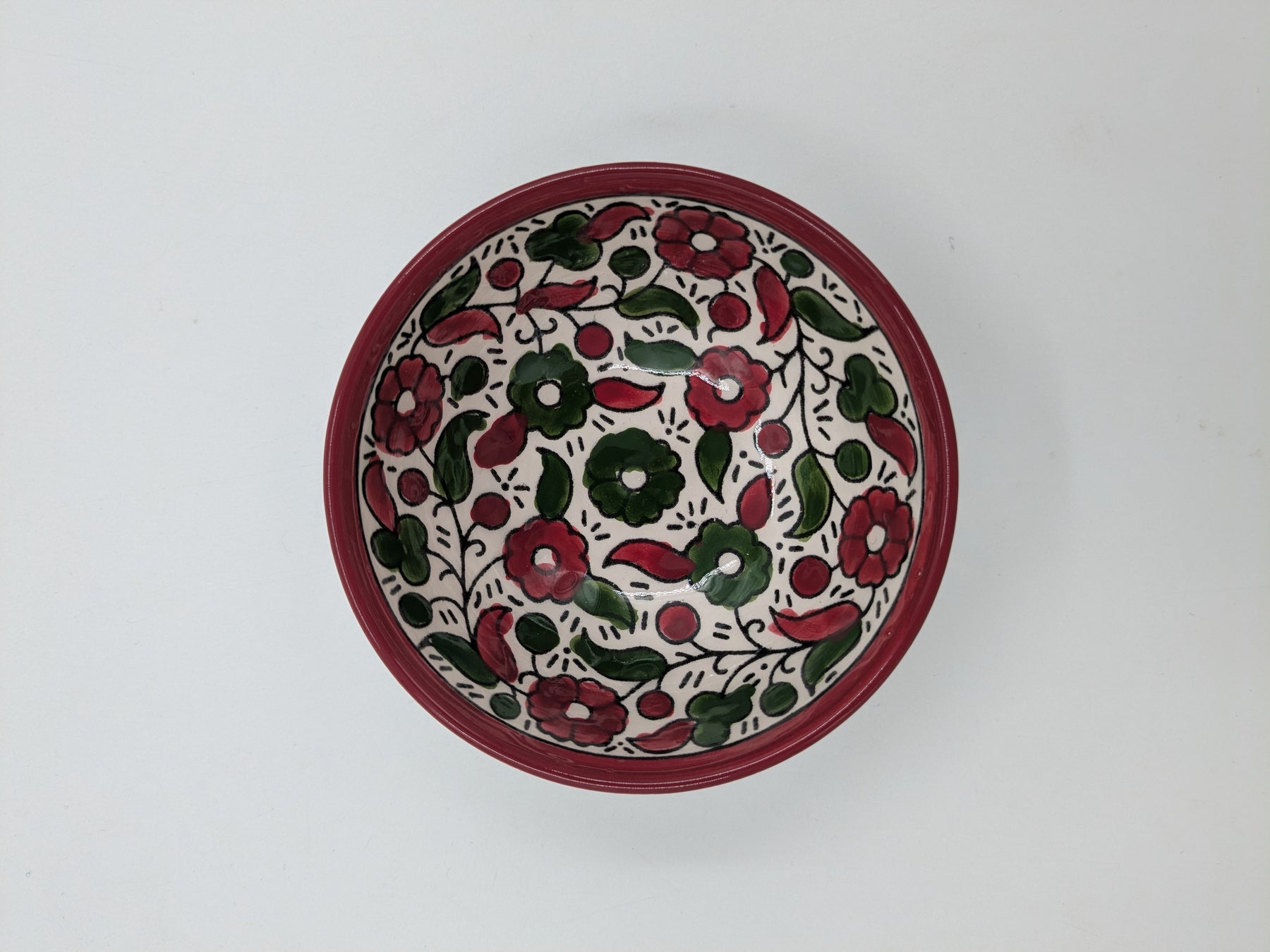 Schüssel 12 cm - Bordeaux/Grün