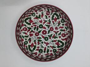 Cuenco para servir 18 cm - burdeos/verde