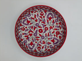 Serverings fad 23 cm - rød/lavendel