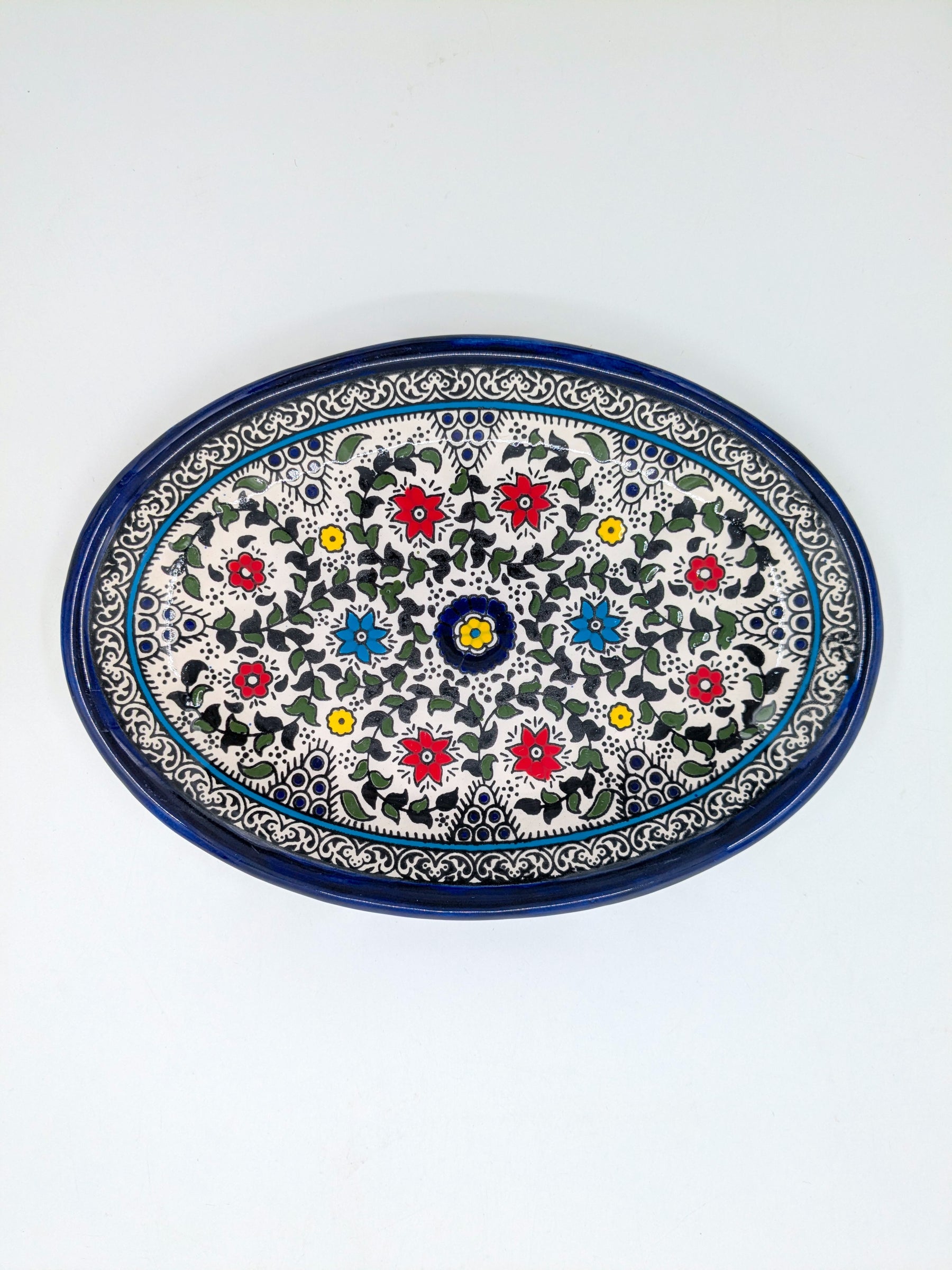 Ovale Servierplatte – Ramallah, mehrfarbig