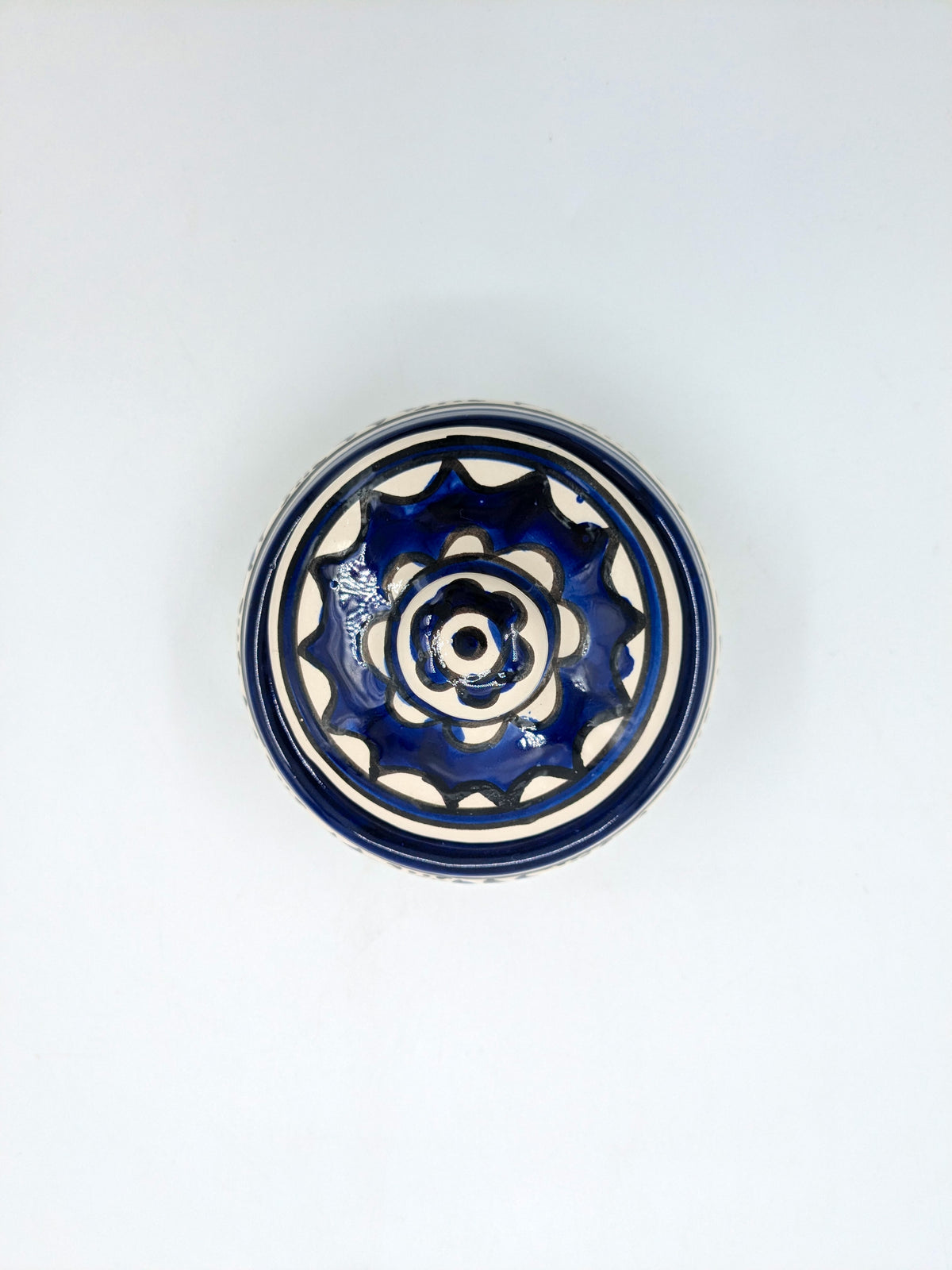 Glas mit Deckel – Ramallah-Blau