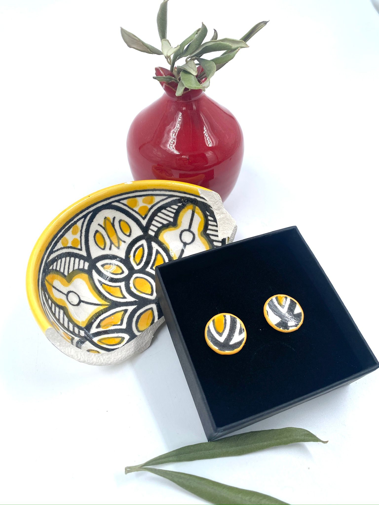 Handgefertigte Ohrringe, 16 mm