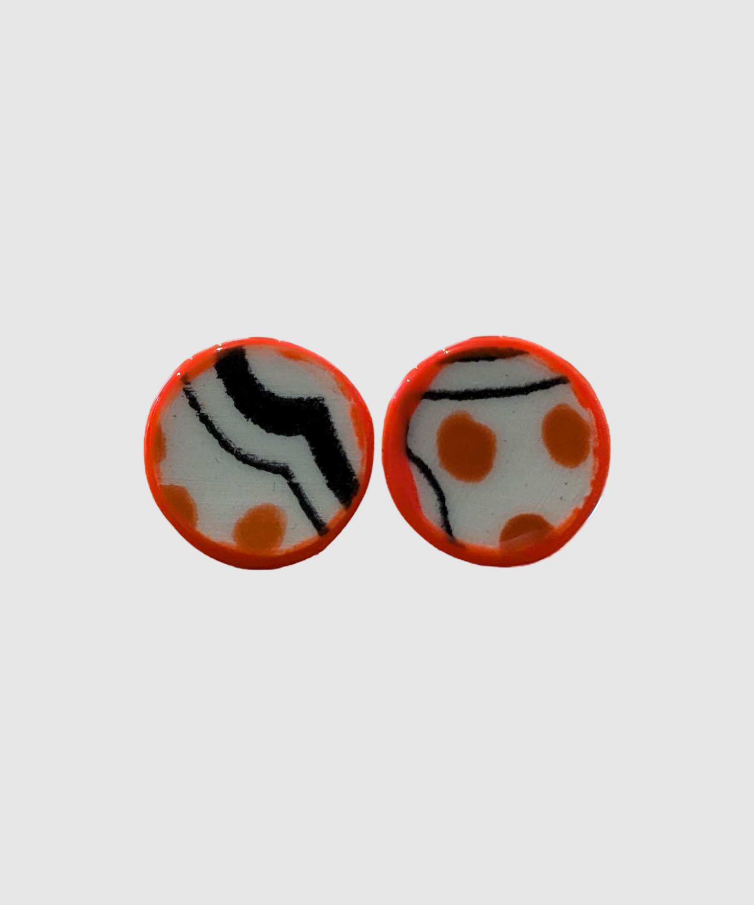 Orecchini fatti a mano in ceramica palestinese - M